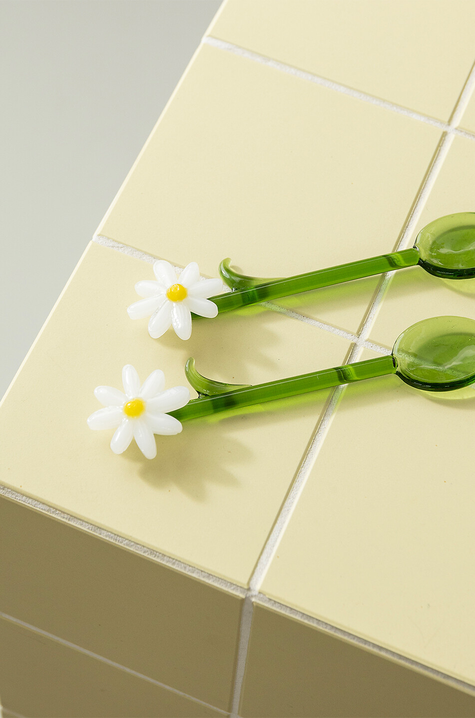 KLEVERING Flora White set of 2 borosilicate glass spoons Home MULTI COLOURED 3