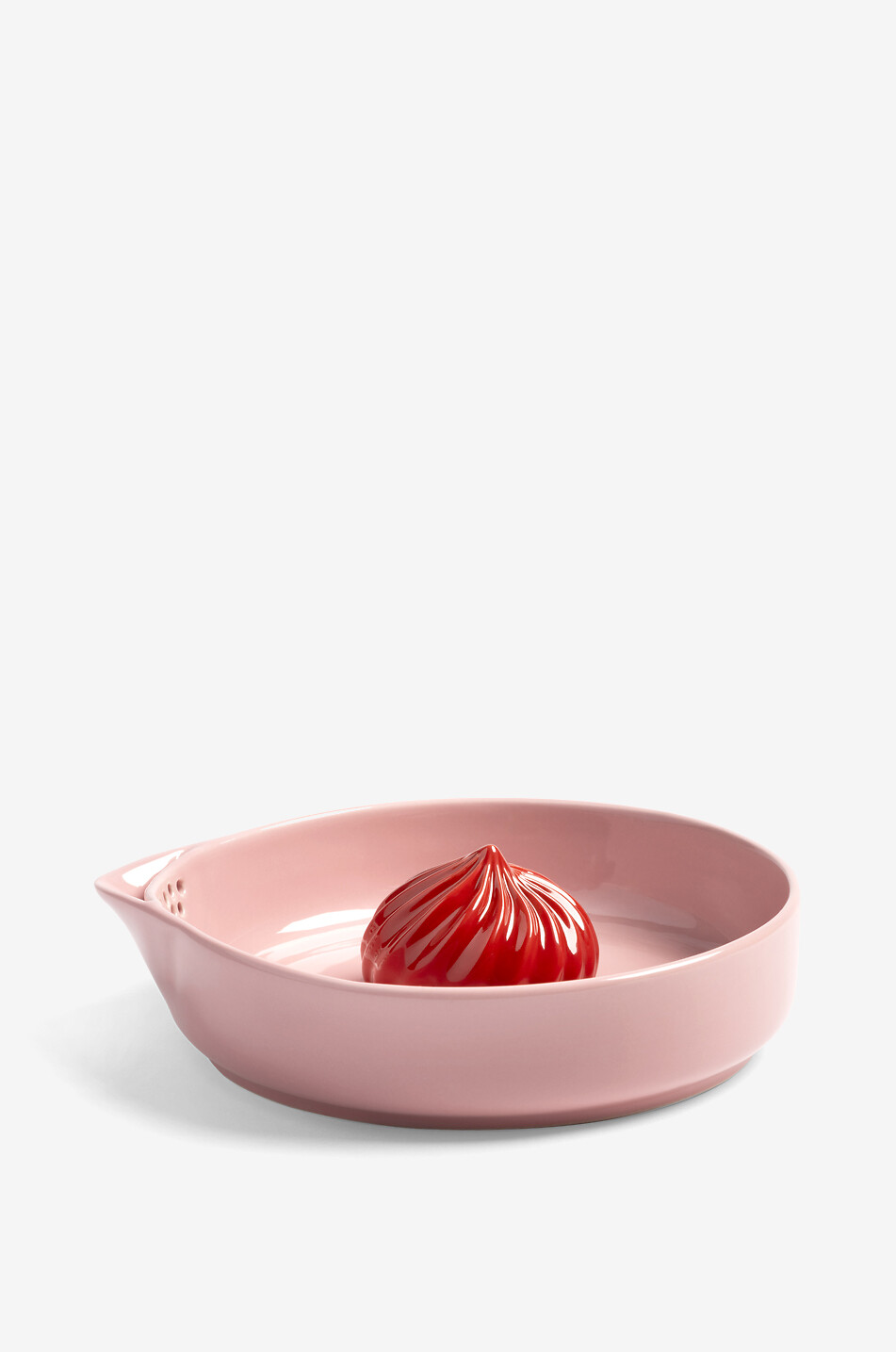 Presse-agrumes en grès émaillé Pudding Pink