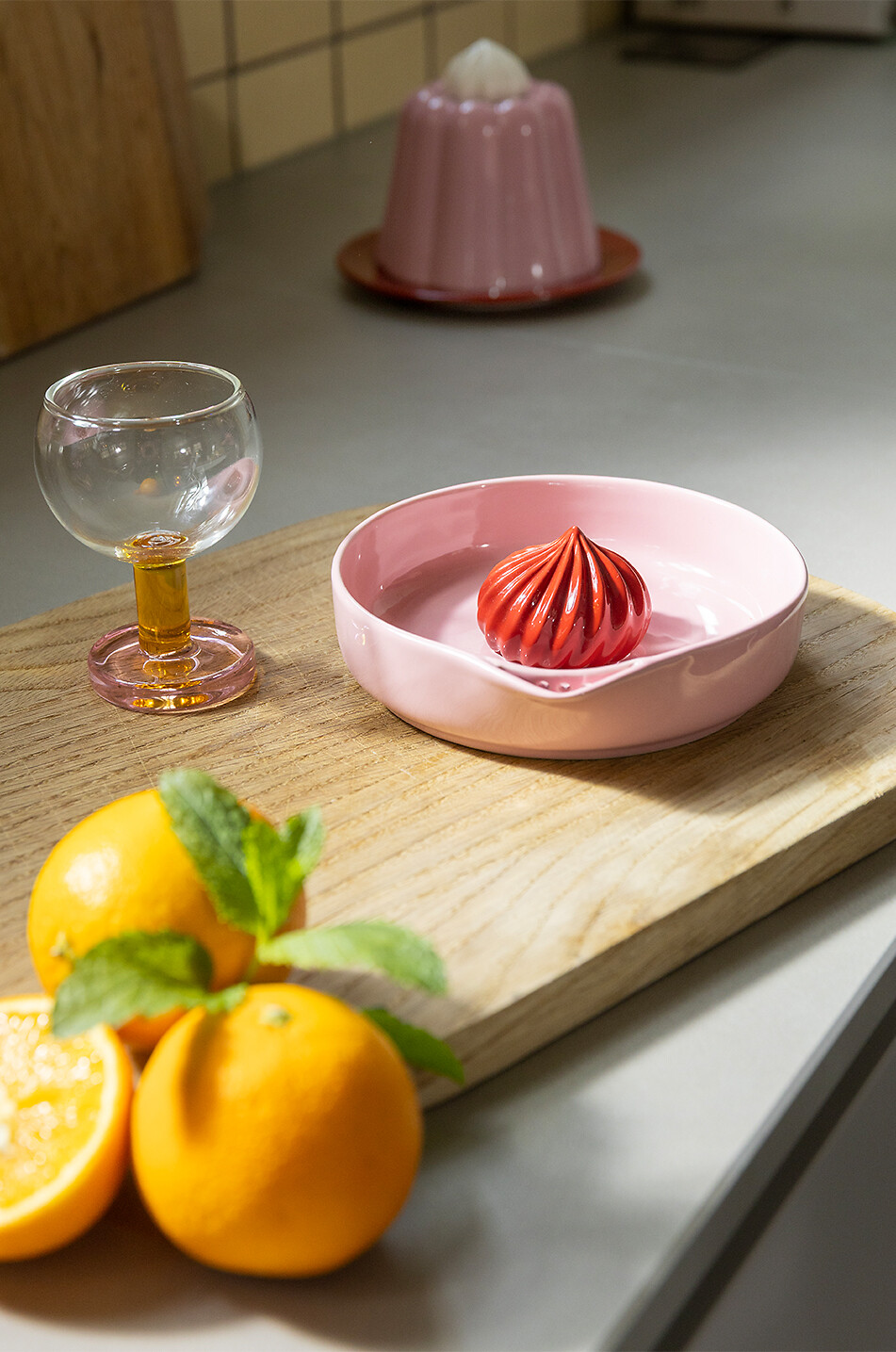 KLEVERING Presse-agrumes en grès émaillé Pudding Pink Maison MULTICOLORE 3