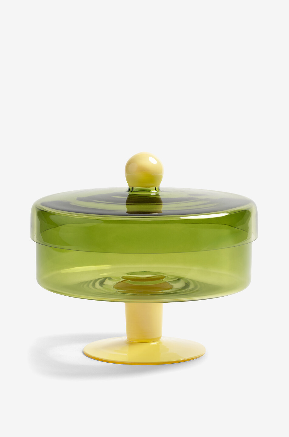 KLEVERING Duo Green stemmed glass jar with lid - H20 Home GREEN 1