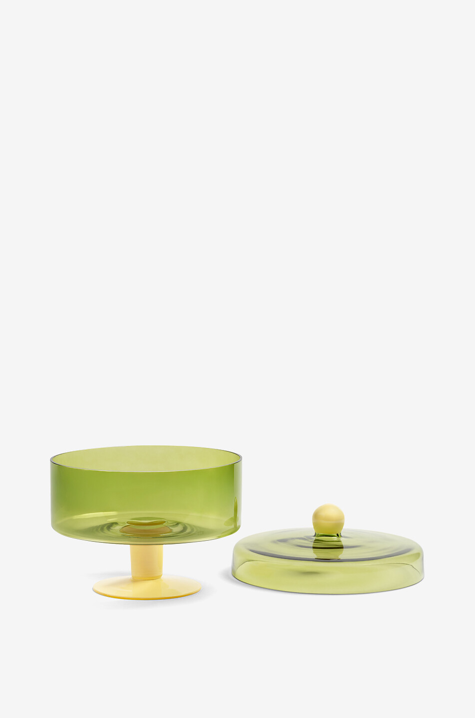 KLEVERING Duo Green stemmed glass jar with lid - H20 Home GREEN 2