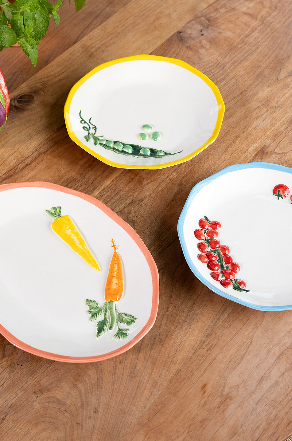 KLEVERING Tomato embossed stoneware serving platter Home MULTI COLOURED 2