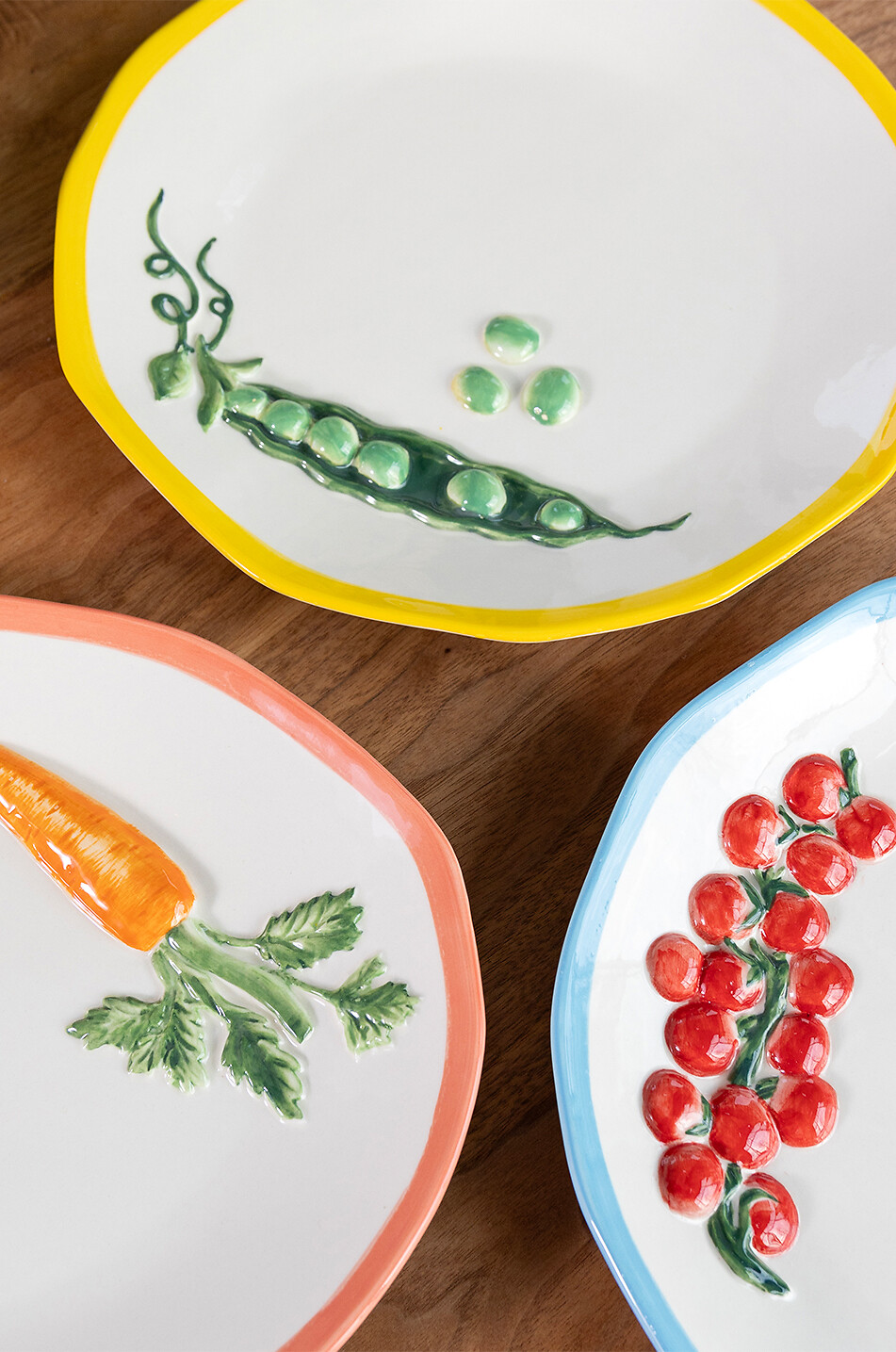 KLEVERING Oval stoneware serving platter with carrot motif Home MULTI COLOURED 2