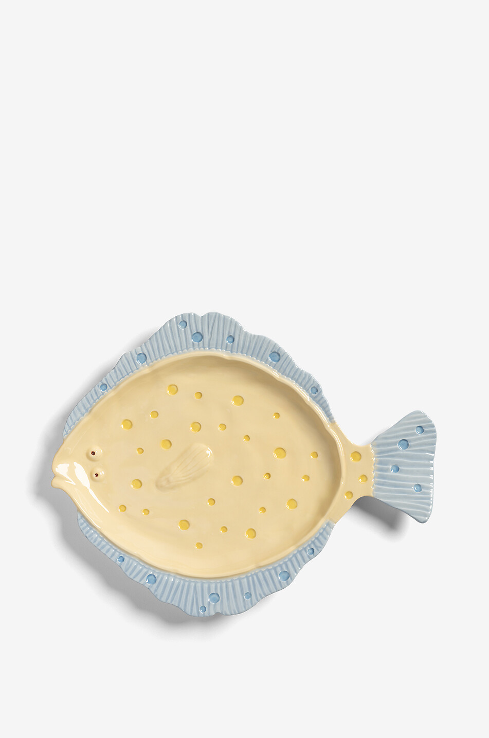 Plat de service en grès en forme de poisson Plaice