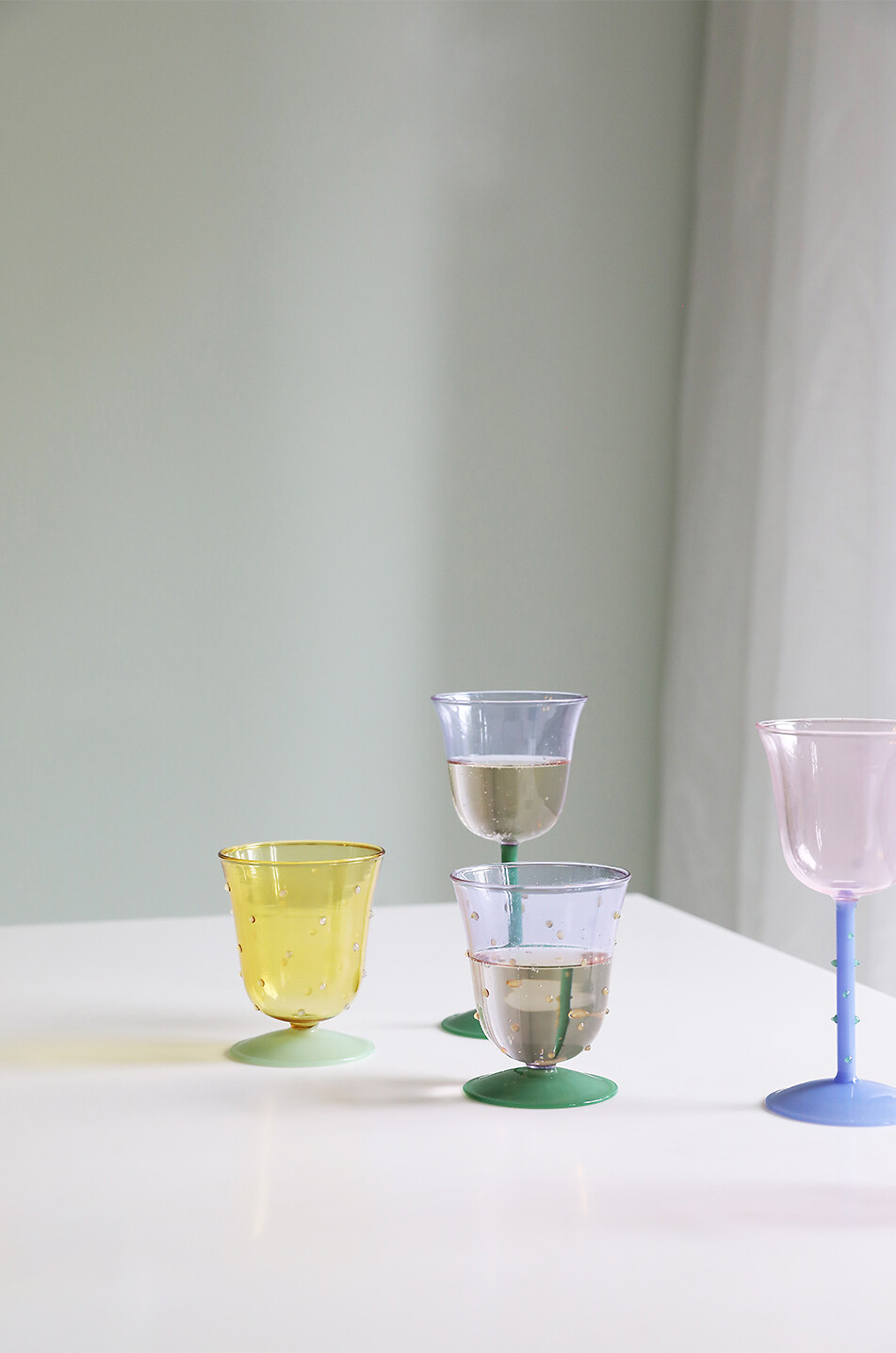 KLEVERING Dot Yellow set of 2 borosilicate glasses Home MULTI COLOURED 3
