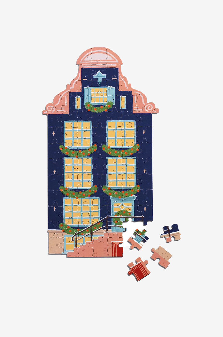 KLEVERING Puzzle in Hausform Canal House Wave - 81 Teile Haus BUNT 2