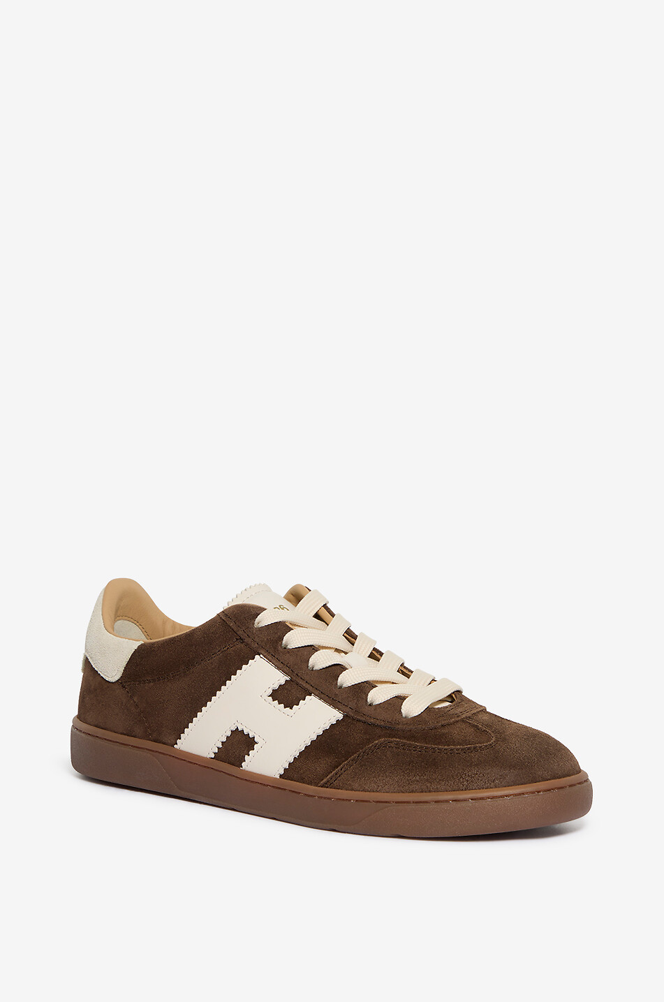 HOGAN Niedrige Schnürsneakers aus Wildleder und Leder Hogan Cool Damen BRAUN 1