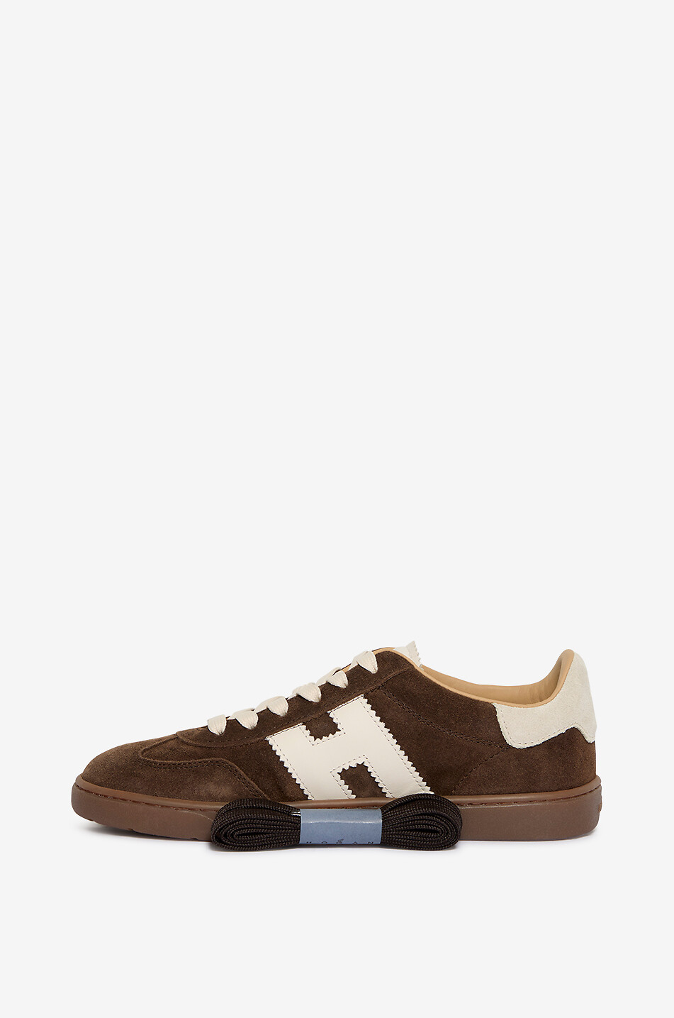 HOGAN Niedrige Schnürsneakers aus Wildleder und Leder Hogan Cool Damen BRAUN 3