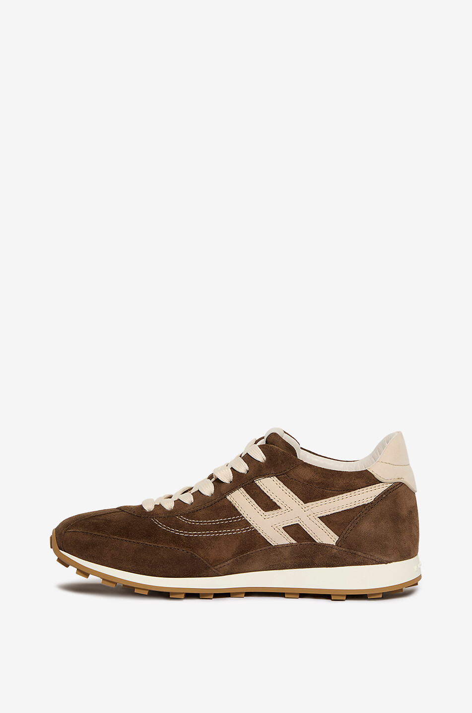 HOGAN Niedrige Schnürsneakers aus Veloursleder Hogan Athletic Damen DUNKELBRAUN 3