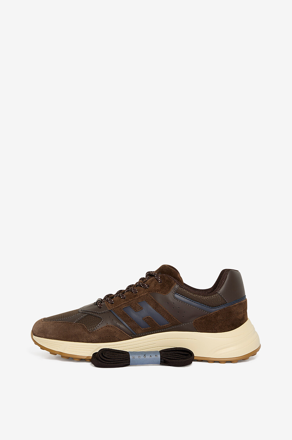 HOGAN Niedrige Sneakers aus Wild- und Glattleder Hogan Hyperlight Herren MITTELBRAUN 3