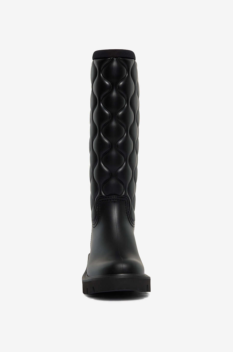MONCLER Flache gesteppte Gummistiefel Kickstream 40 Damen SCHWARZ 2