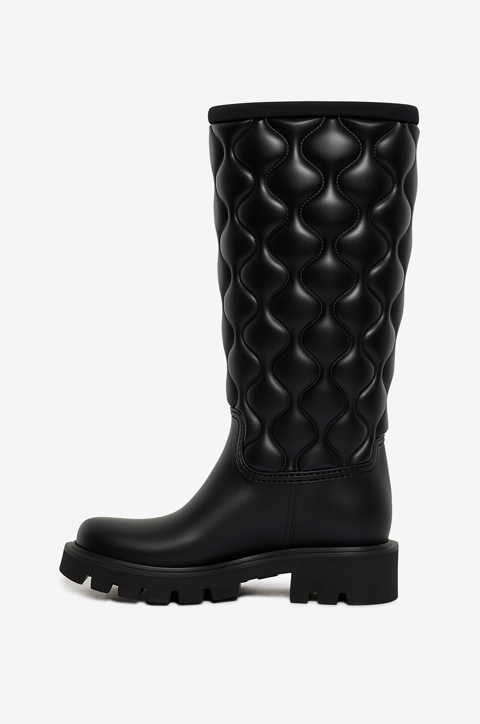MONCLER Flache gesteppte Gummistiefel Kickstream 40 Damen SCHWARZ 3