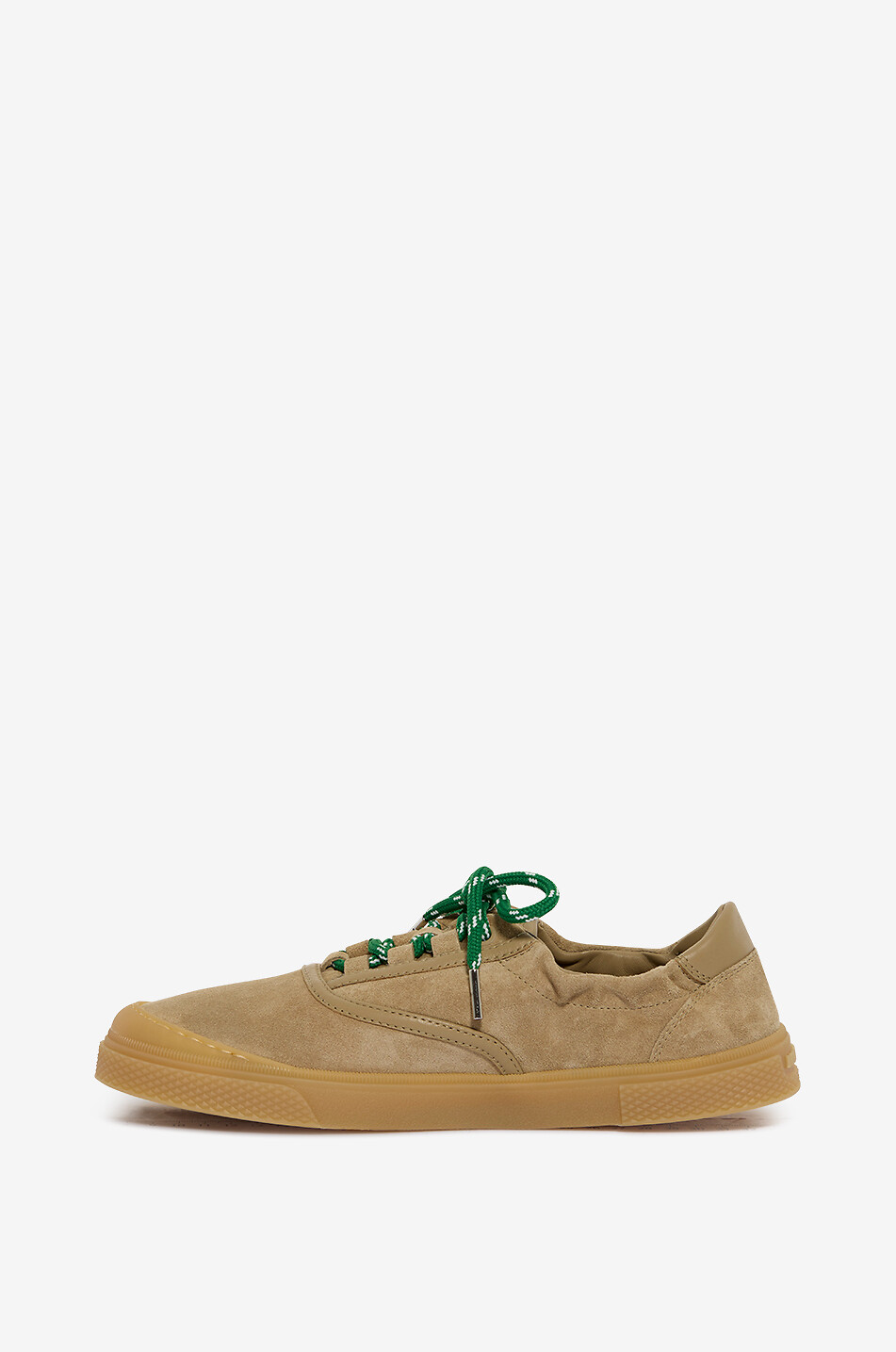 MONCLER Niedrige Schnürsneakers aus Veloursleder Vera Leisure Damen BEIGE 3