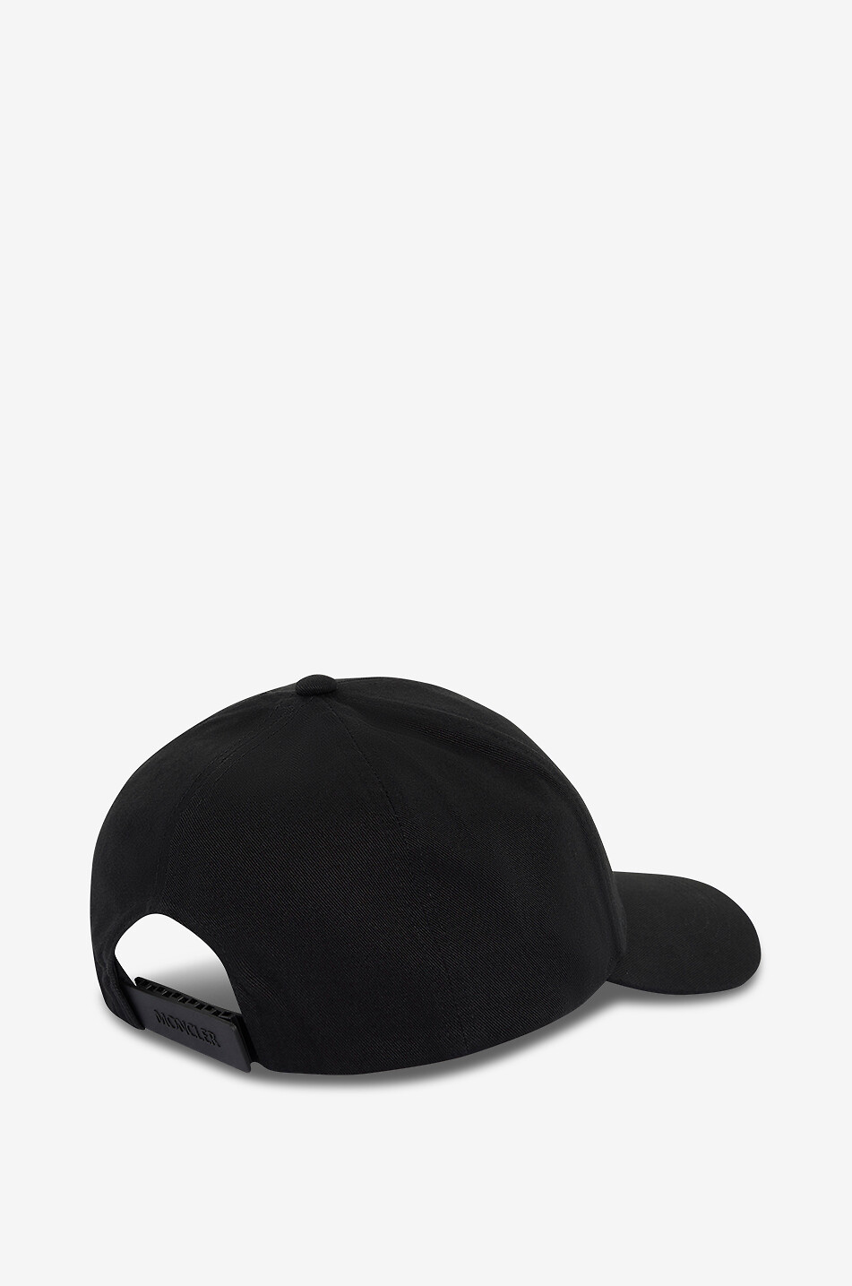 MONCLER Tonal logo patch adorned cotton gabardine baseball cap Men BLACK 3