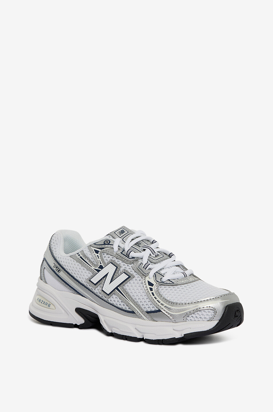 NEW BALANCE Niedrige Jungen-Sneakers aus Mesh und Metallic-Leder 740 Junge WEISS 1