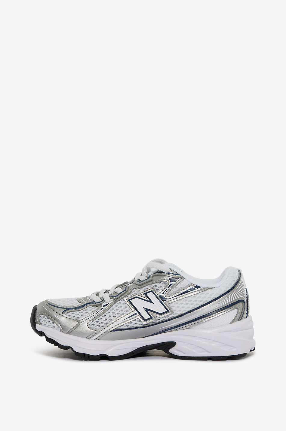 NEW BALANCE Niedrige Jungen-Sneakers aus Mesh und Metallic-Leder 740 Junge WEISS 3