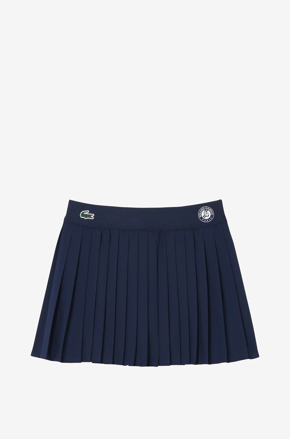 LACOSTE Ultra Dry short pleated technical fabric tennis skirt Women DARK BLUE 1