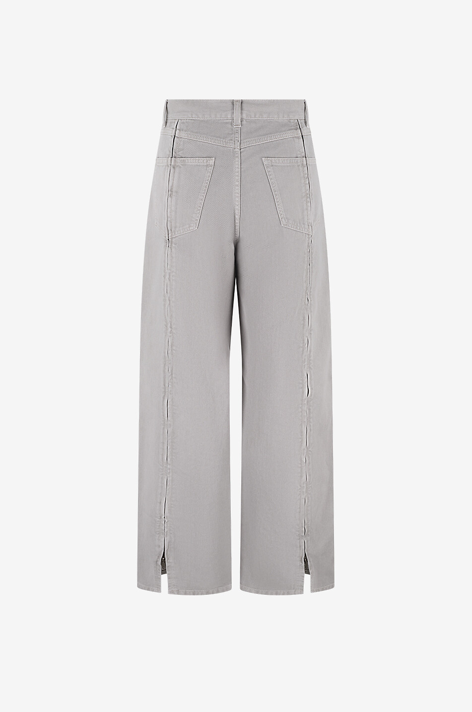 PHOEBE PHILO Zip relaxed jeans Women LIGHT GREY 2