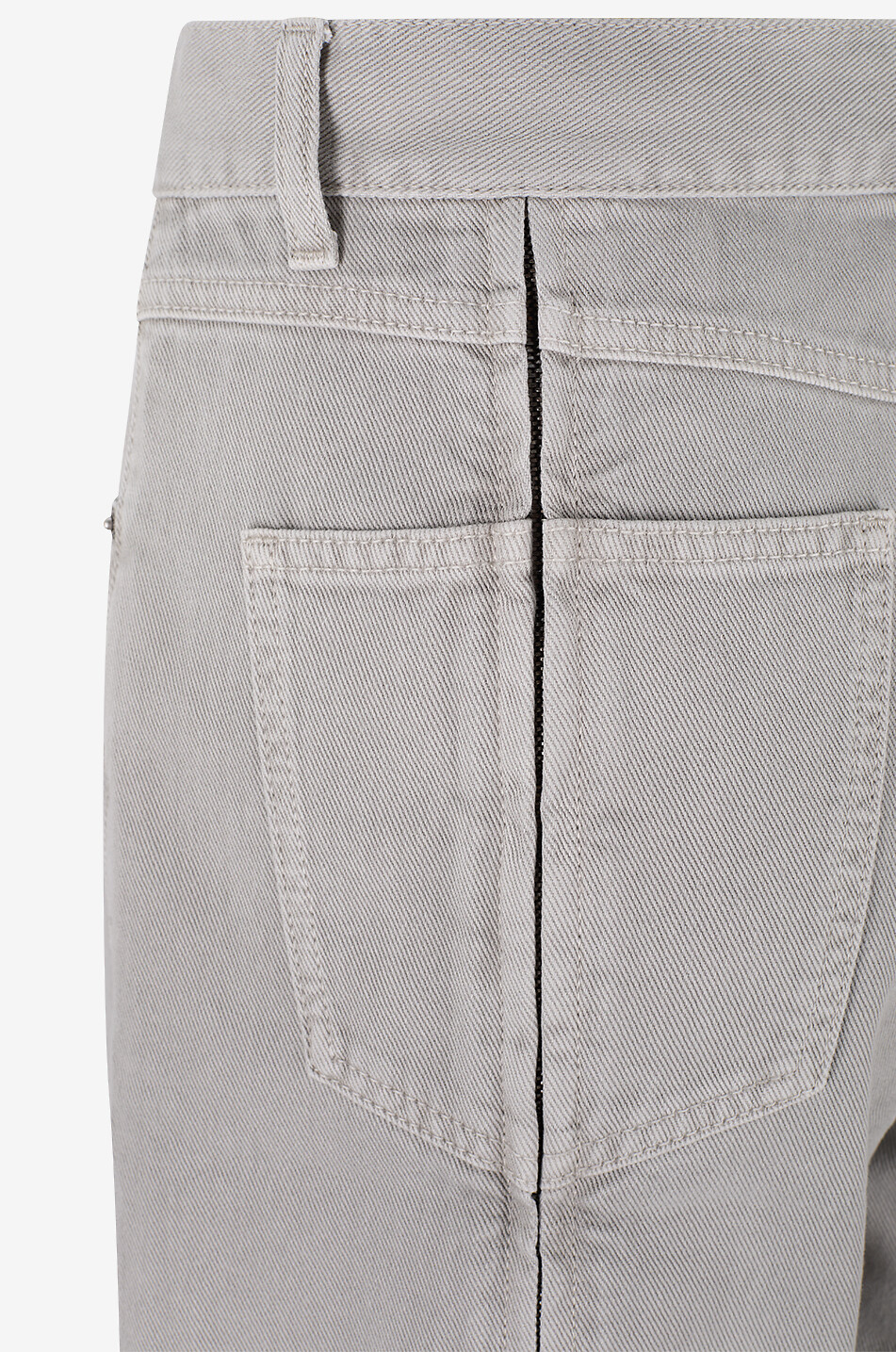 PHOEBE PHILO Zip relaxed jeans Women LIGHT GREY 3
