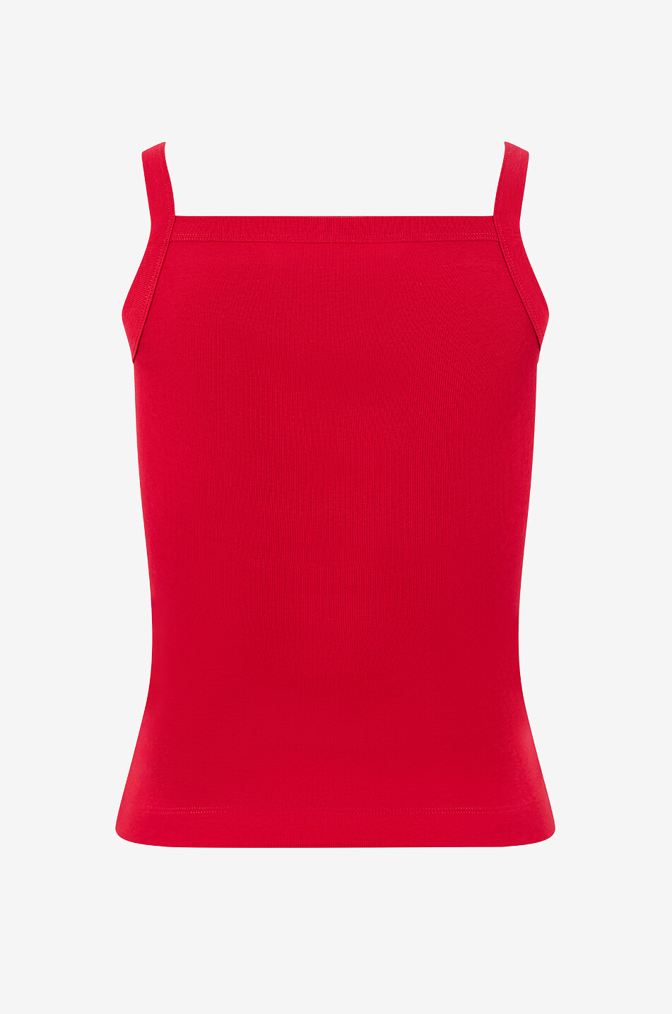 FLORE FLORE Top à bretelles à col carré en coton May Femme ROUGE 2