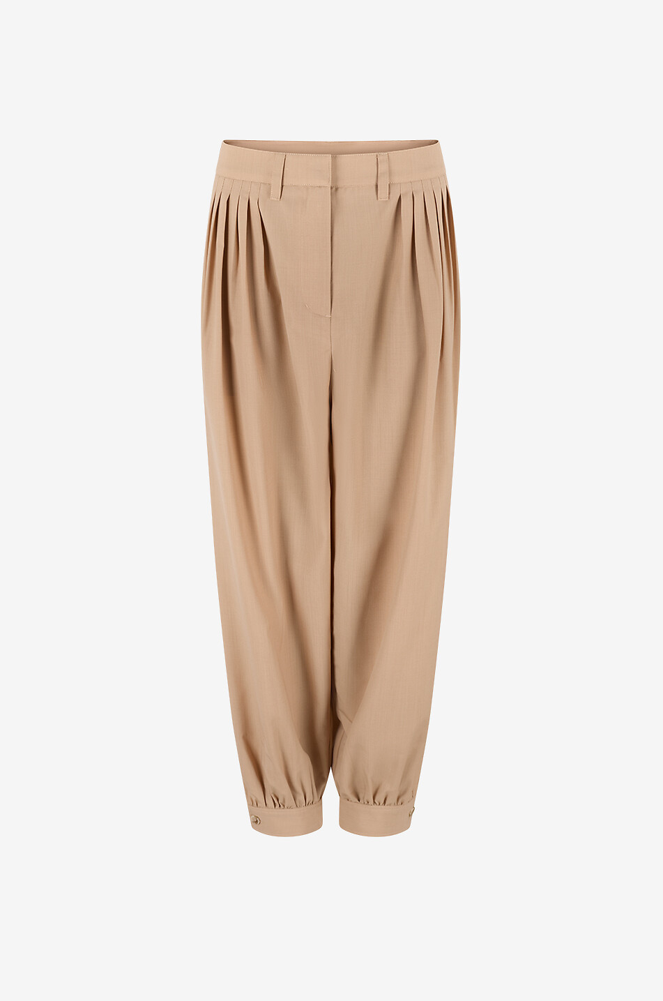 ULLA JOHNSON Luella pleated wool blend balloon trousers Women BEIGE 1