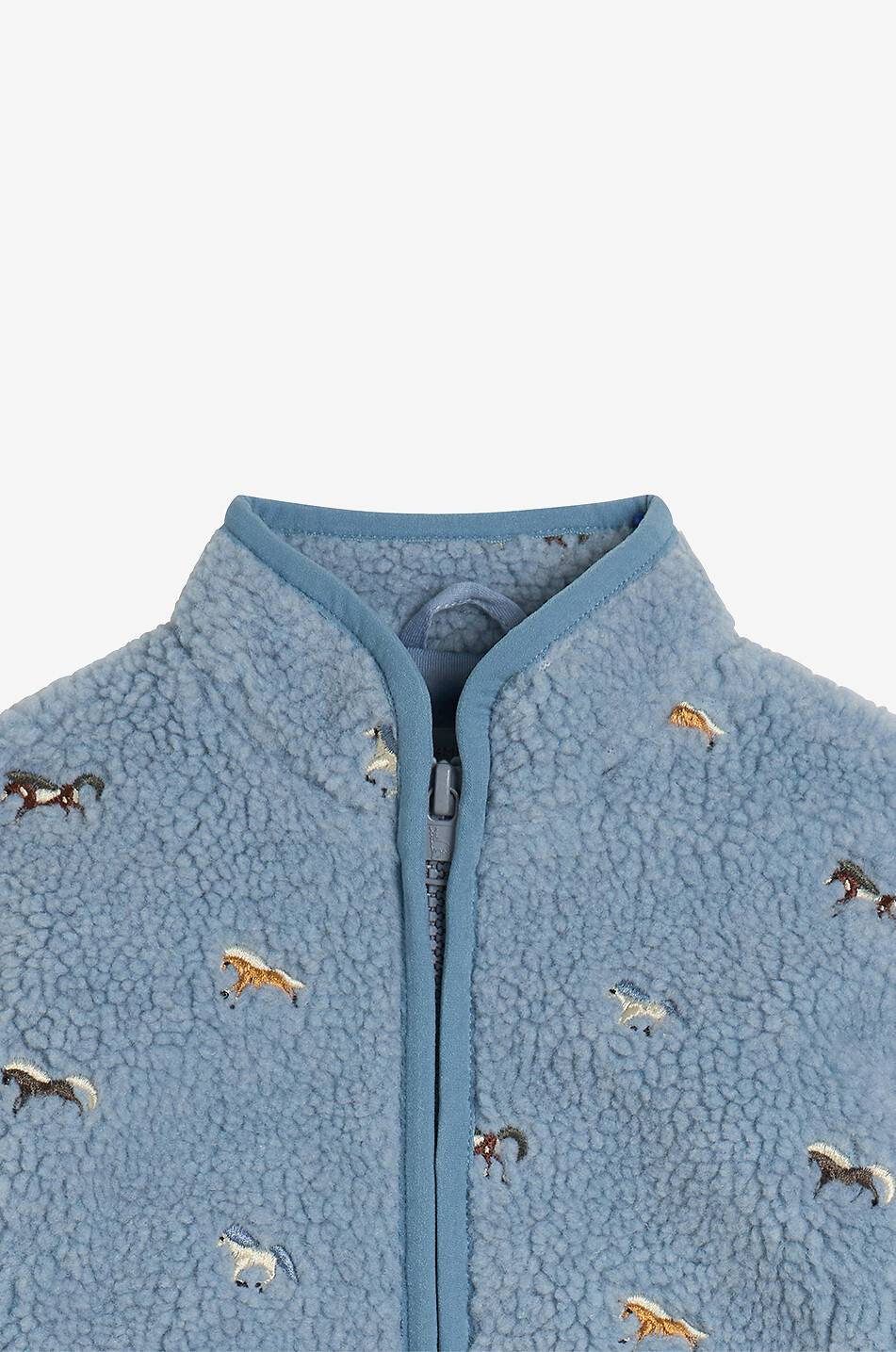 STELLA McCARTNEY KID Horses embroidered baby fleece jacket Baby BLUE 2