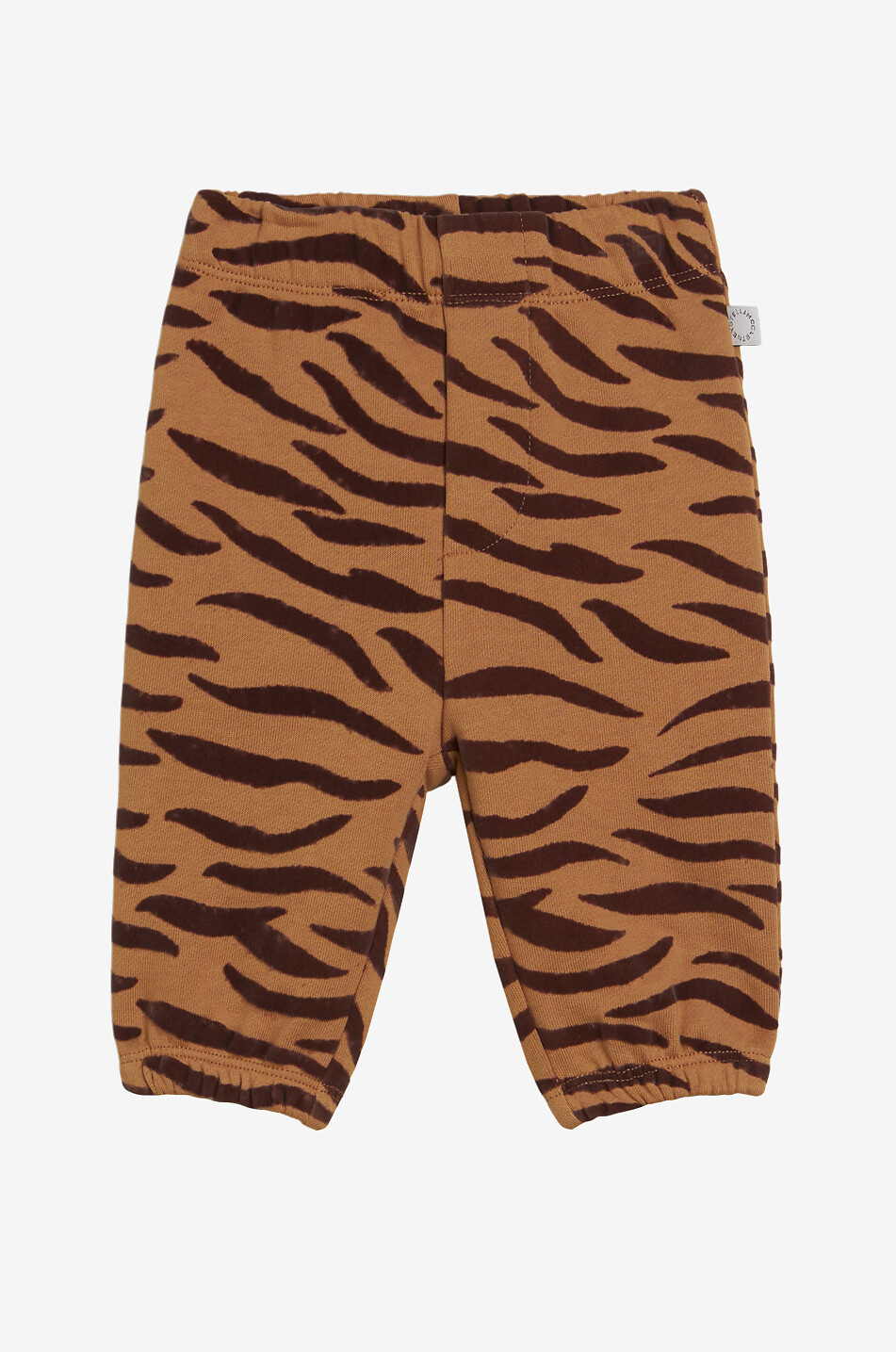 STELLA McCARTNEY KID Tiger baby cotton fleece jogging trousers Baby CAMEL 1