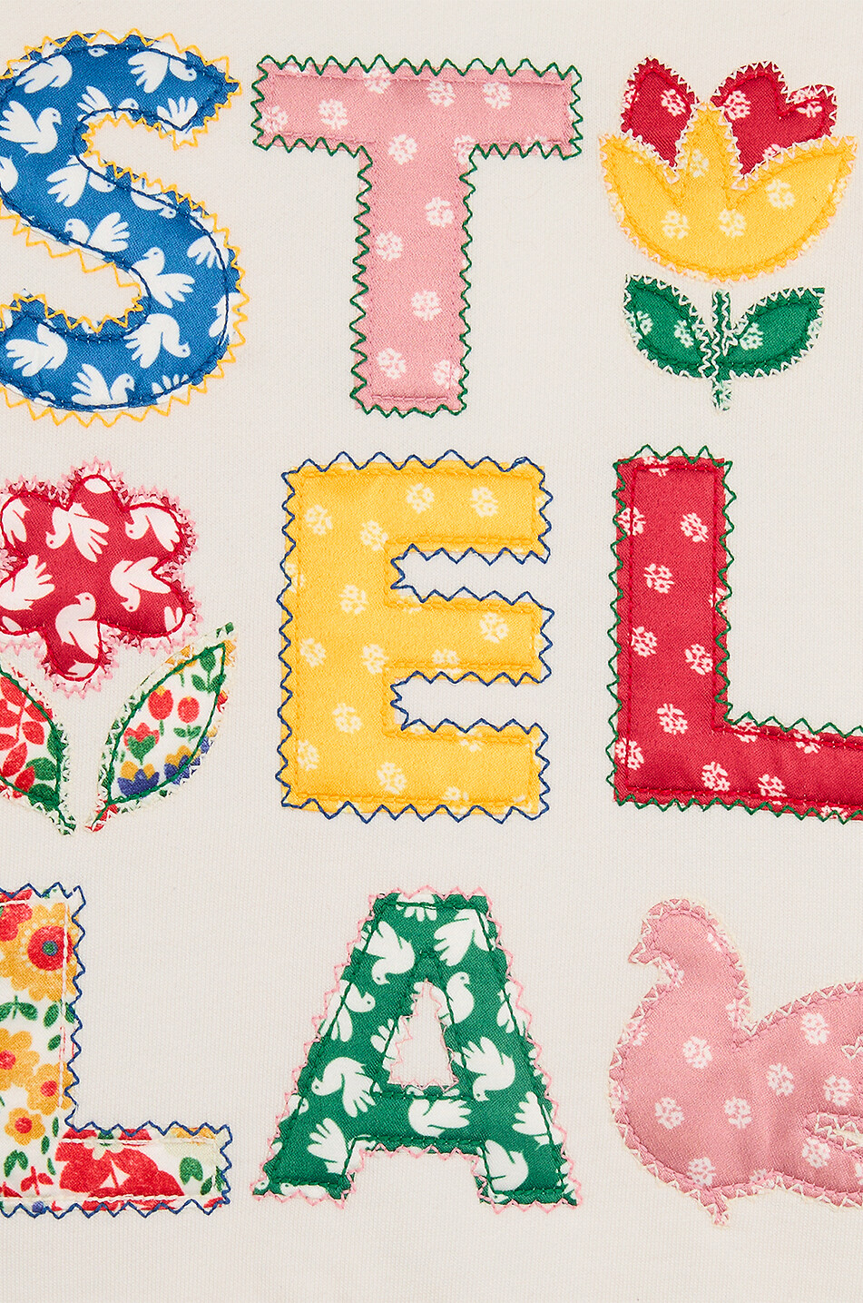 STELLA McCARTNEY KIDS Sweat-shirt à col rond imprimé fille Stella Flower Patchwork Fille BLANC CASSE 2