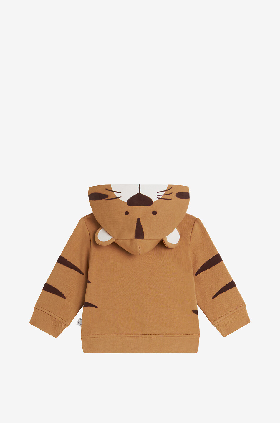 STELLA McCARTNEY KID Tiger hooded baby full-zip sweatshirt Baby CAMEL 2
