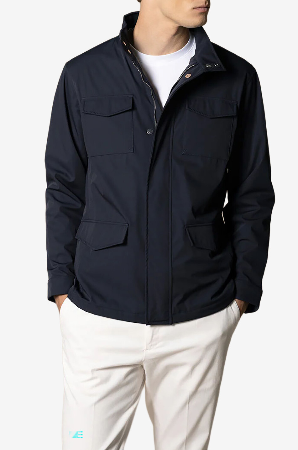 AURELIEN Magnetic Field shirt jacket in technical fabric Men DARK BLUE 2