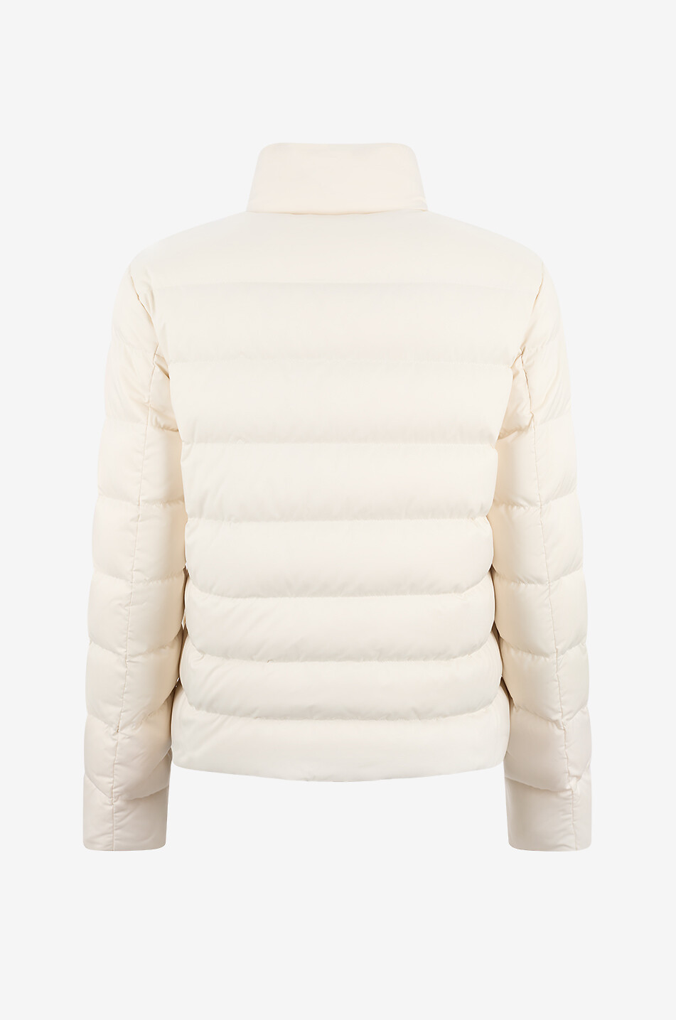 MONCLER Kurze Daunenjacke aus technischem Material mit Stehkragen Bessettes Damen WEISS 2