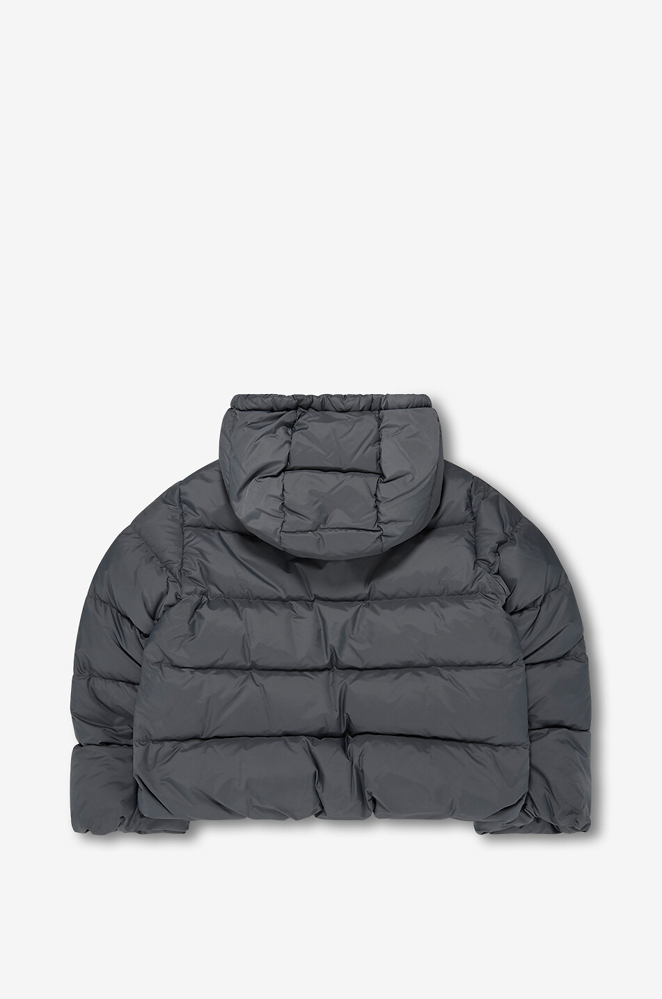 MONCLER Kurze Mädchen-Daunenjacke mit Kapuze aus Funktionsstoff Xhante Mädchen GRAU 2