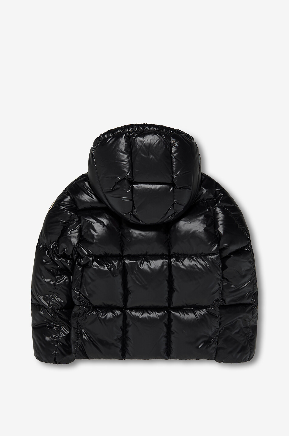 MONCLER Parana girls' lacquer effect nylon hooded down jacket Girl DARK BLUE 2