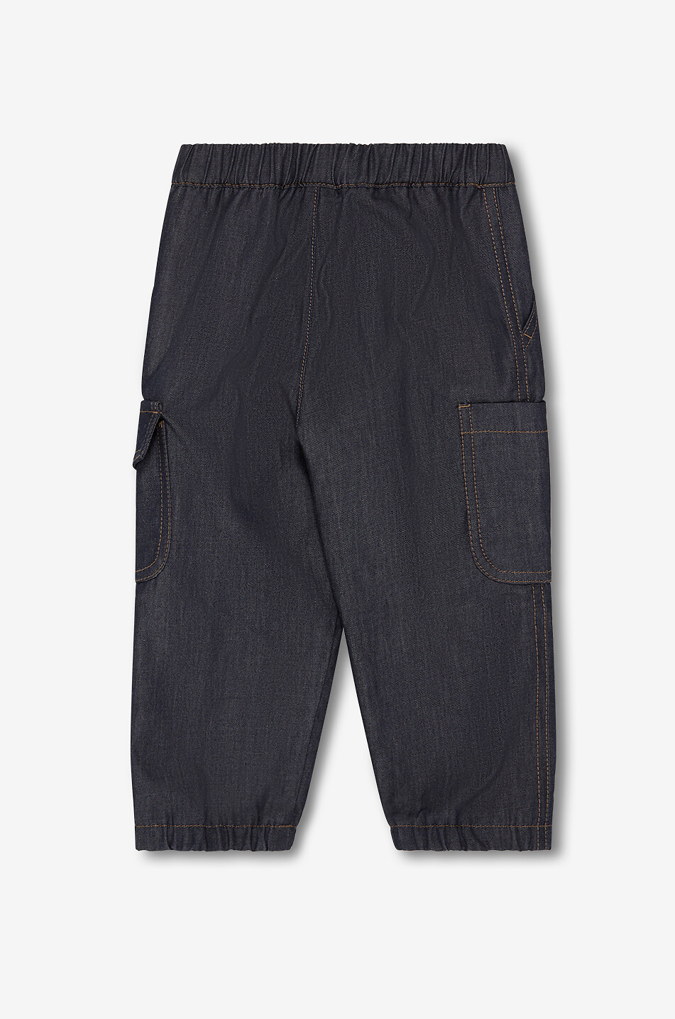 MONCLER Pantalon cargo en denim de coton bébé Bébé BLEU FONCE 1