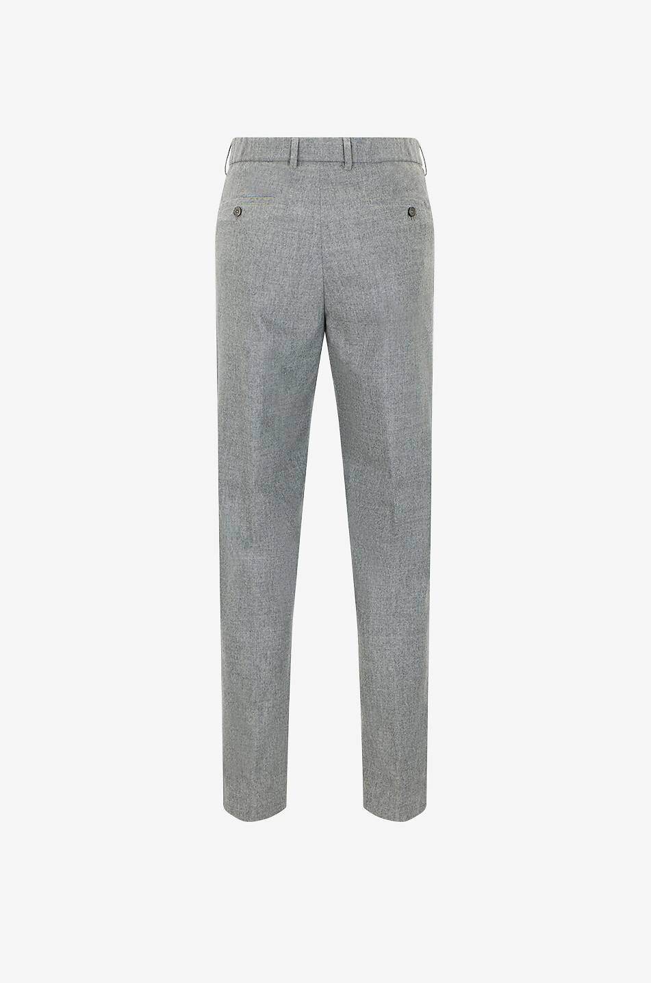パンツ SLACK TROUSER Stone Grey Plisse Wool Wool Like Light pleat knit cropped straight trousers - HOMME