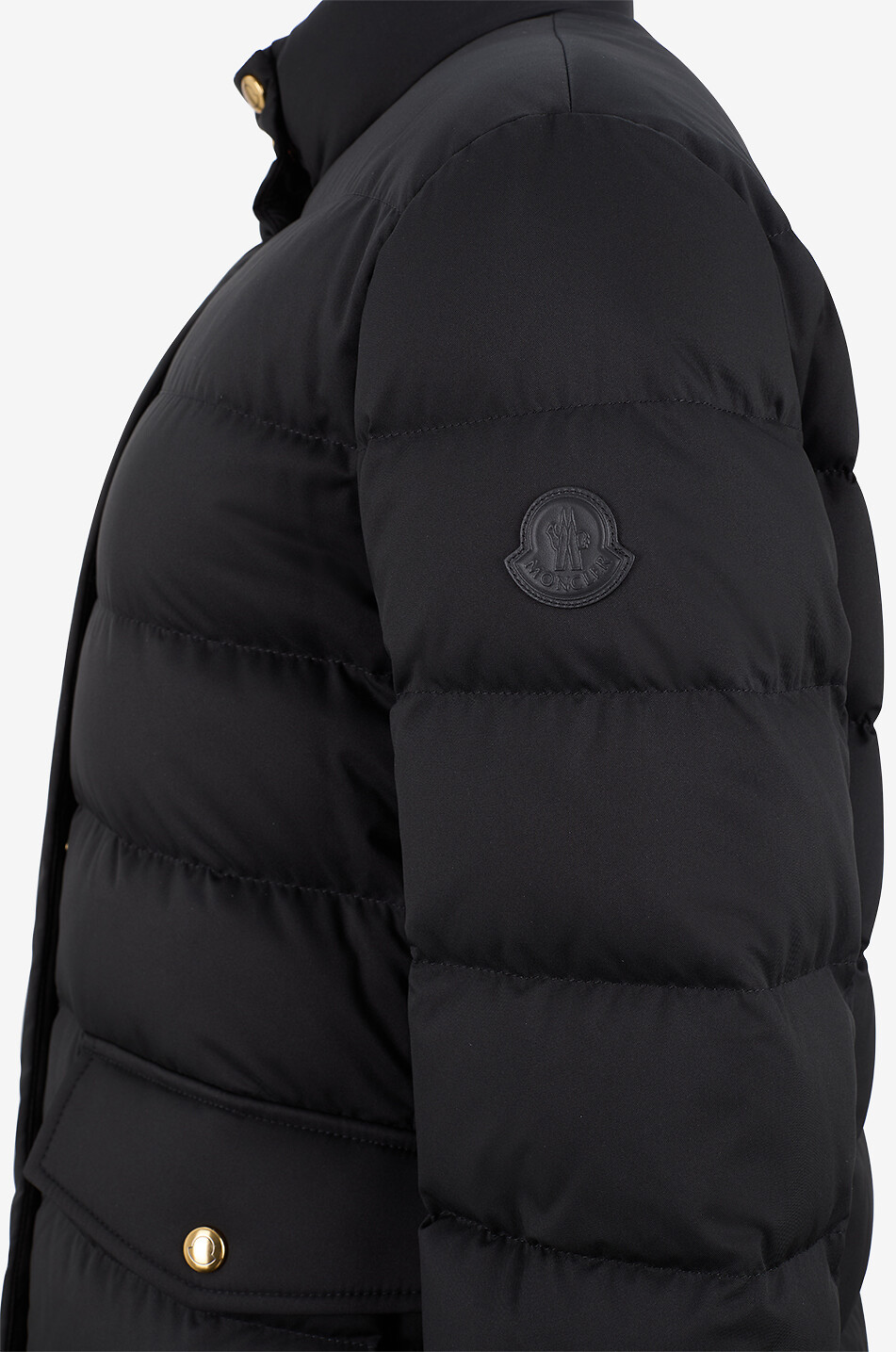 MONCLER Kurze Daunenjacke aus technischem Material mit Stehkragen Bessettes Damen SCHWARZ 3
