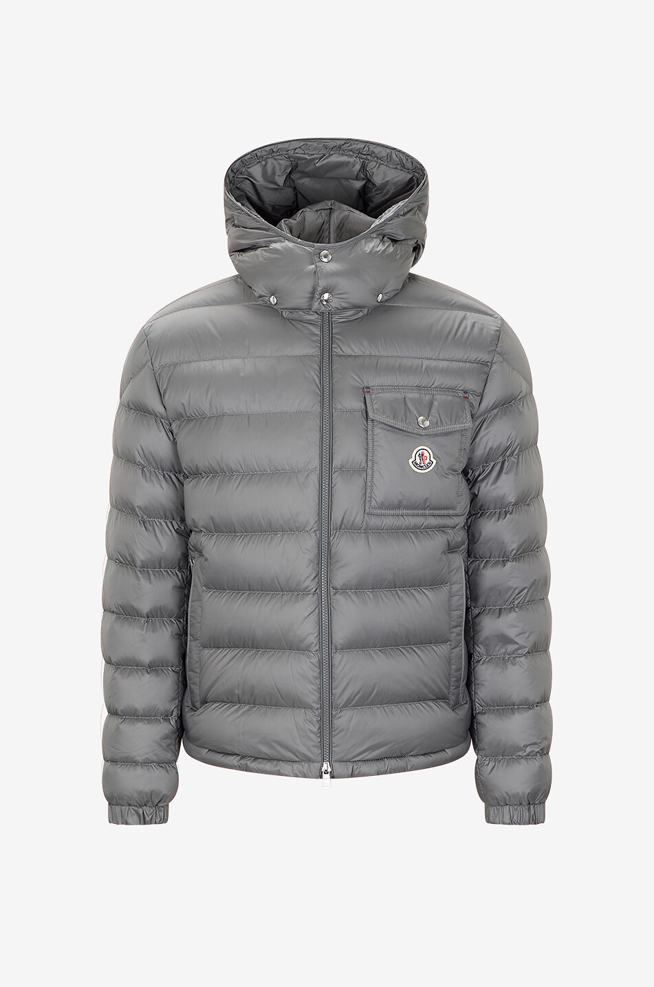 MONCLER Kurze gesteppte Kapuzendaunenjacke Verith Herren GRAU 1