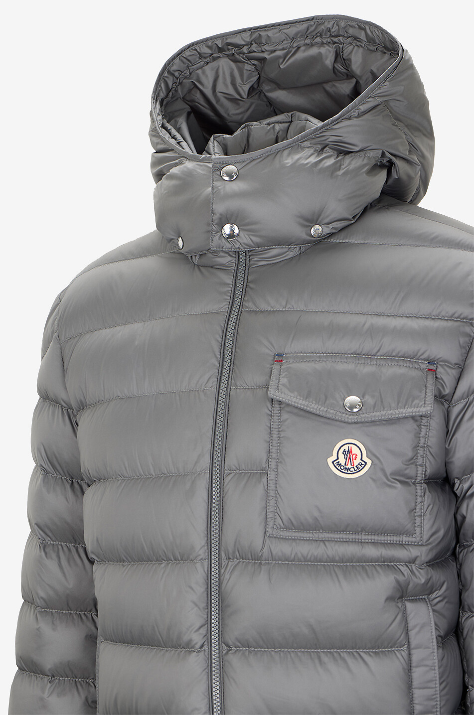 MONCLER Kurze gesteppte Kapuzendaunenjacke Verith Herren GRAU 3