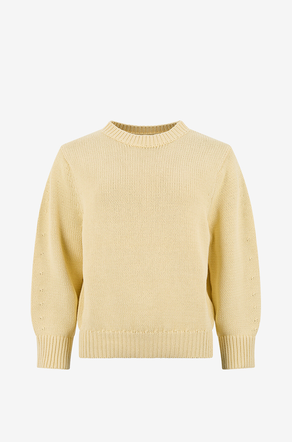 TOTEME Pull à col rond oversize en coton biologique mélangé Femme JAUNE 1
