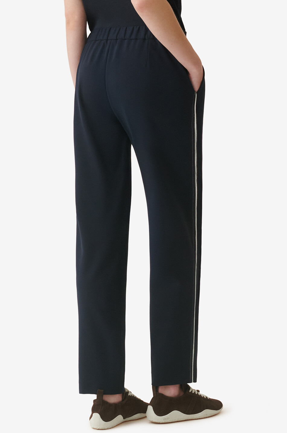 FABIANA FILIPPI Pantalon de jogging en jersey Punto Milano Spello Femme BLEU FONCE 3