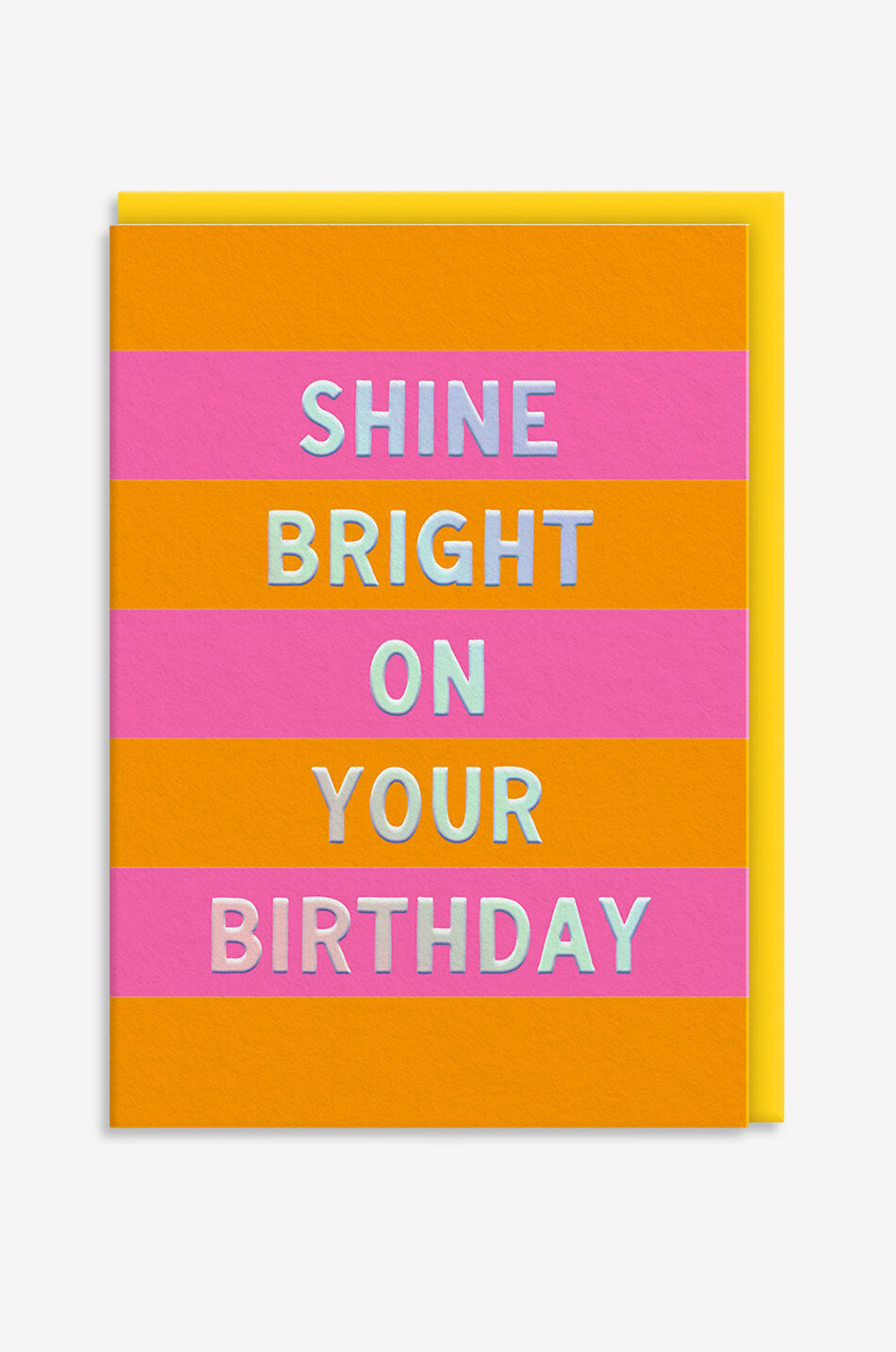 OHH DEER Shine Bright striped birthday card Home MULTI COLOURED 1