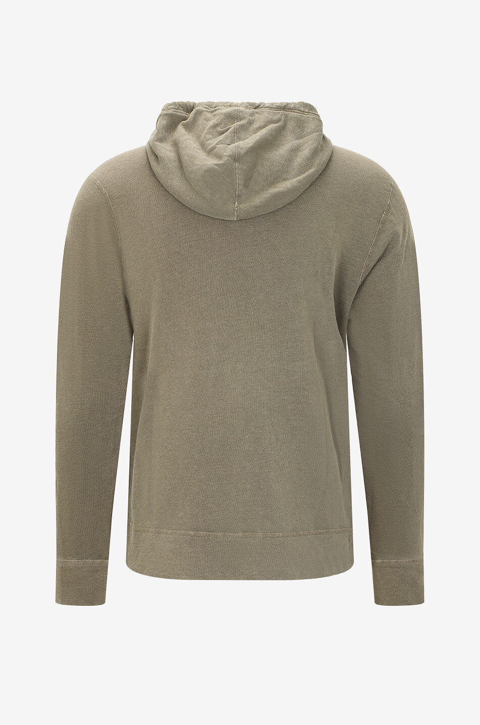 JAMES PERSE Sweat-shirt zippé à capuche effet vintage Homme KAKI CLAIR 2