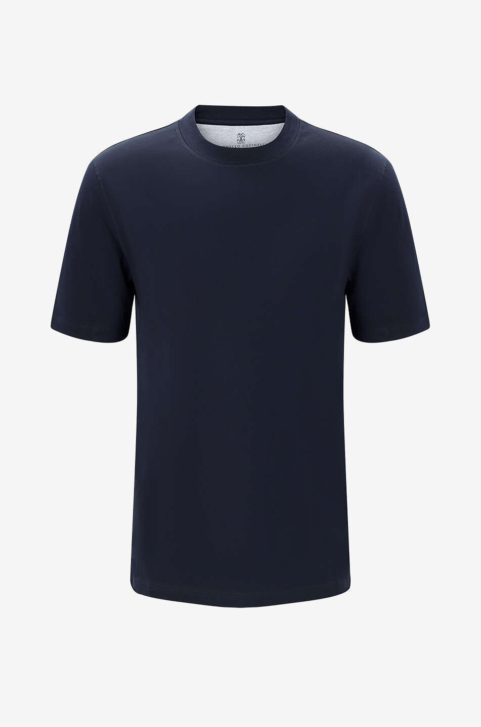 BRUNELLO CUCINELLI Jersey-T-Shirt mit Rundhals und kurzen Ärmeln Herren DUNKELBLAU 1
