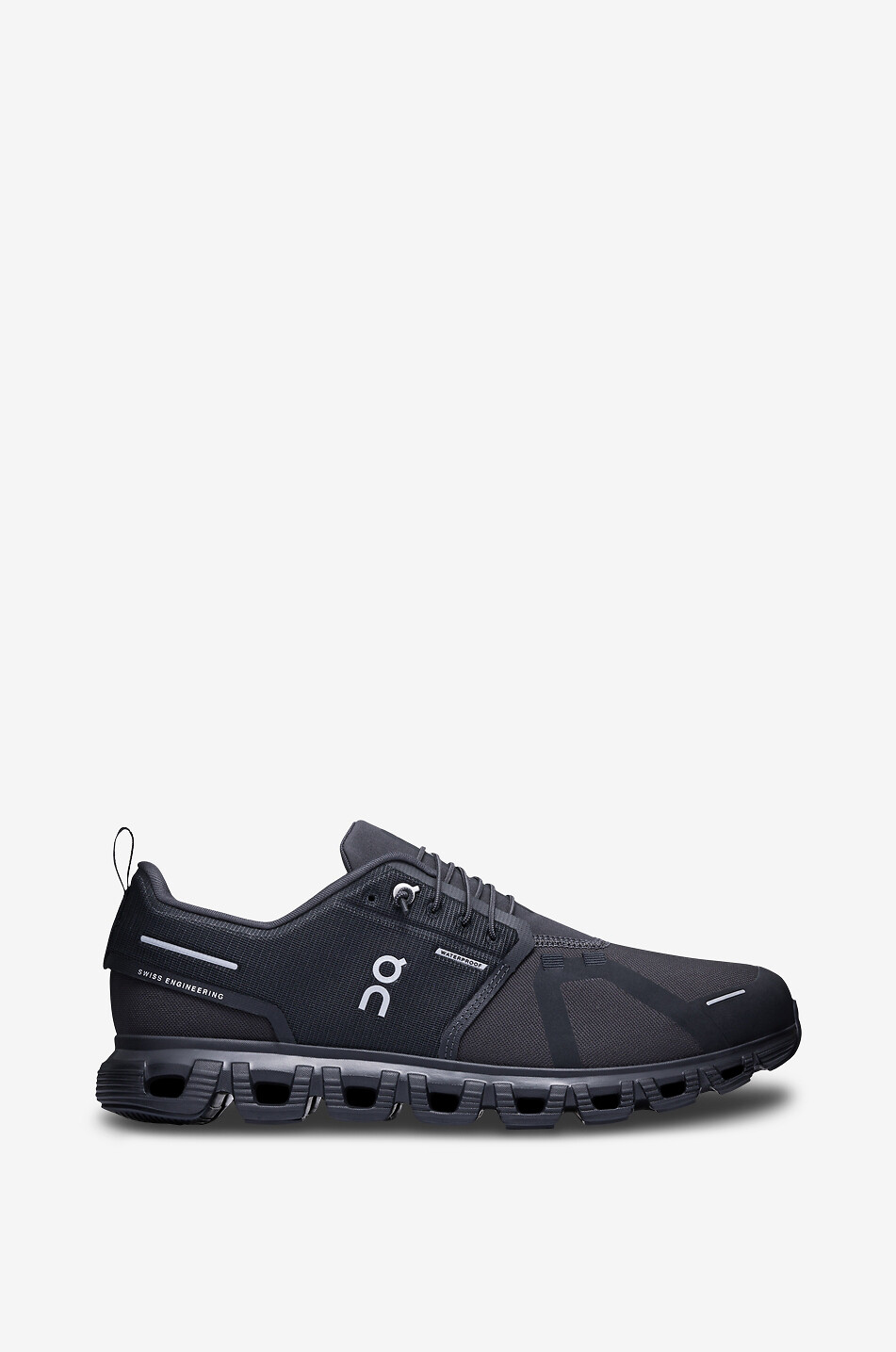 ON Niedrige wasserdichte Schnürsneakers Cloud 6 Waterproof Herren SCHWARZ 1
