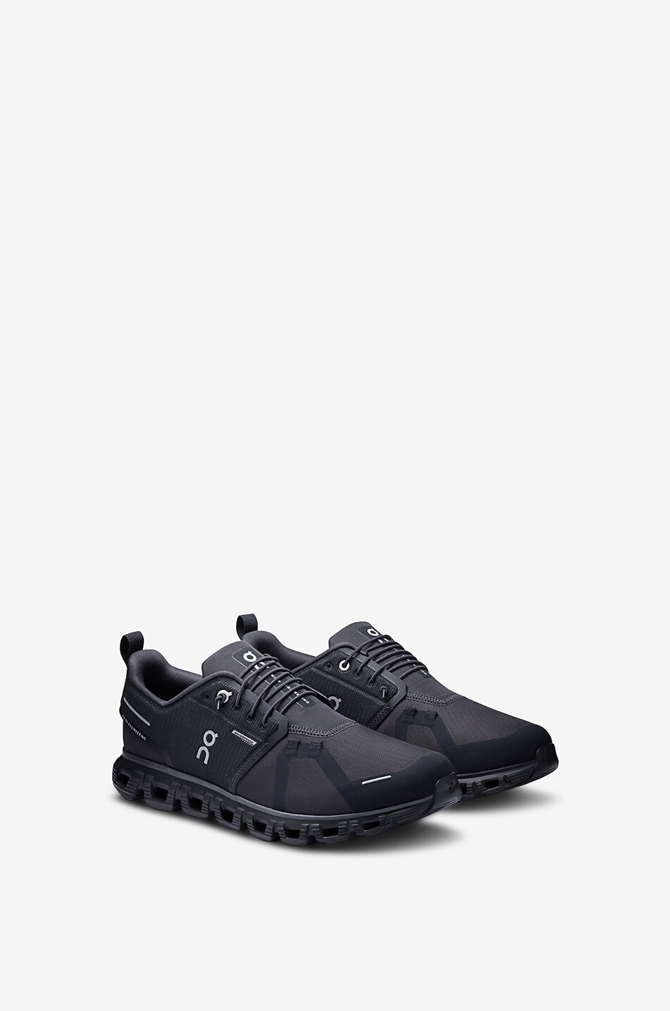 ON Niedrige wasserdichte Schnürsneakers Cloud 6 Waterproof Herren SCHWARZ 2