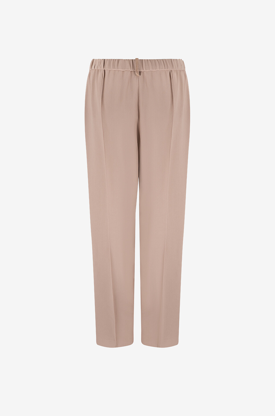 FABIANA FILIPPI Gubbio straight-leg elasticated-waist crêpe trousers Women Medium beige 2
