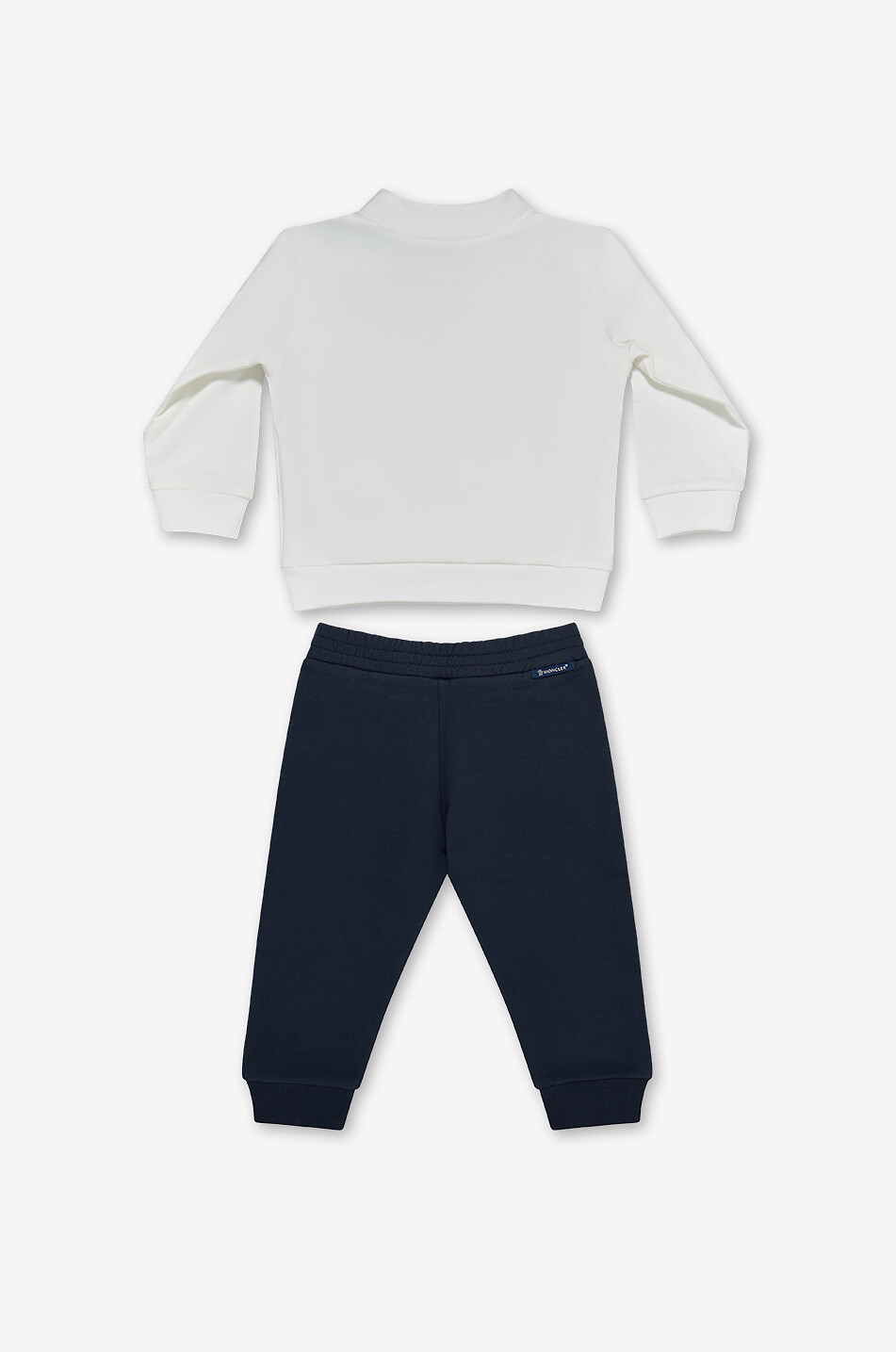 MONCLER Ensemble bébé pantalon de jogging et sweat-shirt à col montant boutonné Bébé BLEU FONCE 2