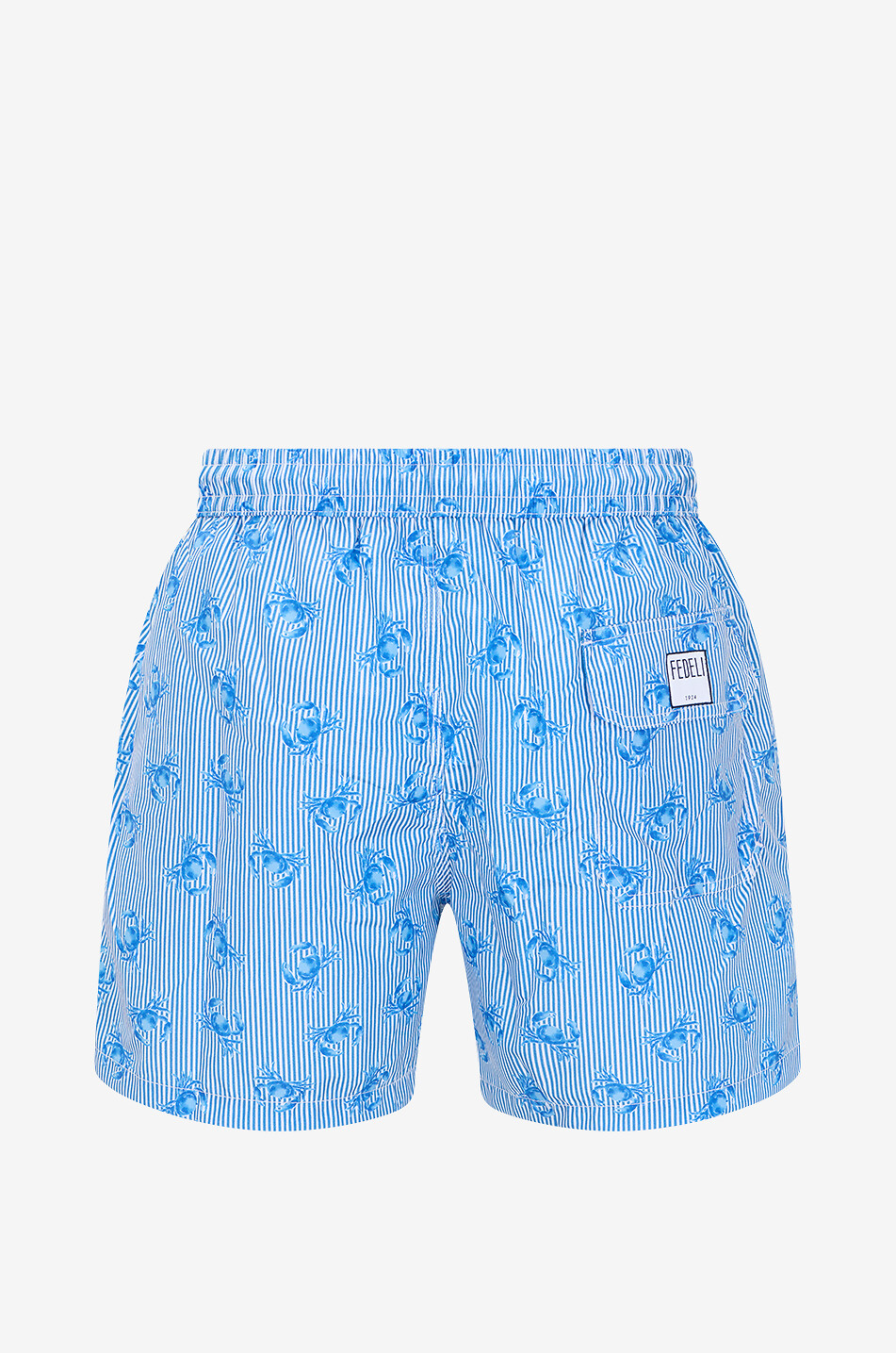 FEDELI Gestreifter Fantasy-Badeshort Herren DUNKELBLAU 2