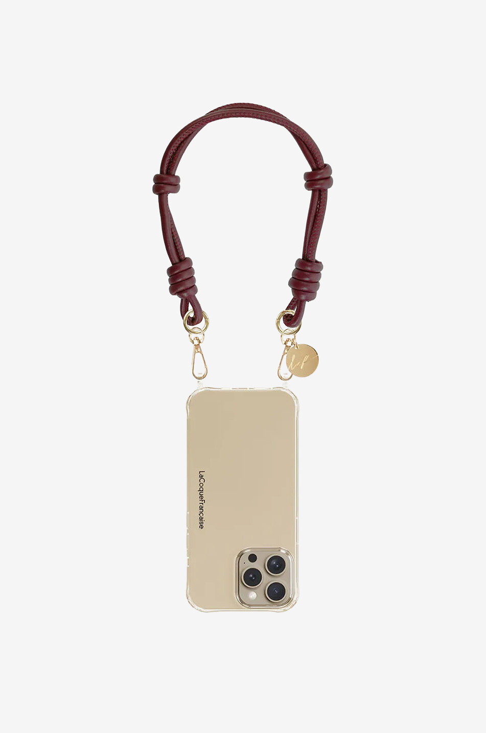 LA COQUE FRANCAISE Kurzes Handyband aus veganem Leder Nolan Bordeaux - 40cm Damen DUNKELROT 1
