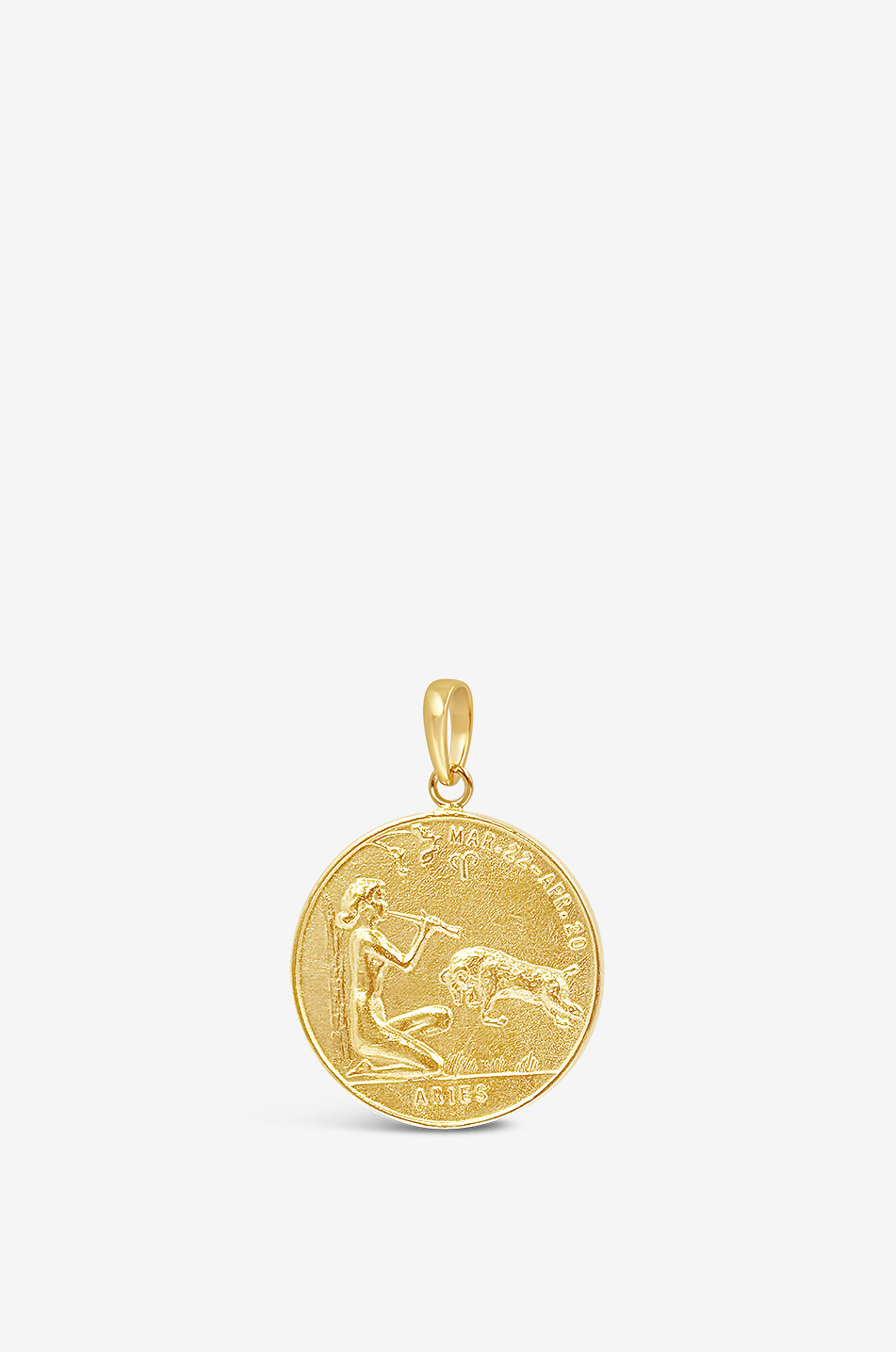 DAPHINE Goldene Medaille Zodiac Aries Coin Charm Damen GOLDEN 1